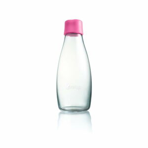 Světle růžová skleněná lahev ReTap s doživotní zárukou, 500 ml