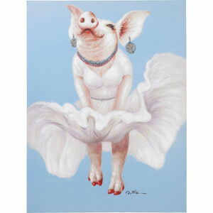 Obraz Kare Design Pig Diva, 120 x 90 cm
