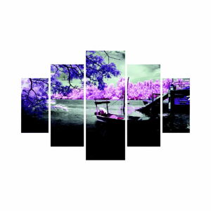 Vícedílný obraz Purple Water, 92 x 56 cm