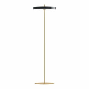 Černá LED stmívatelná stojací lampa s kovovým stínidlem (výška 151 cm) Asteria Floor – UMAGE