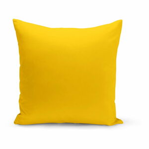 Jasně žlutý polštář s výplní Lisa, 43 x 43 cm