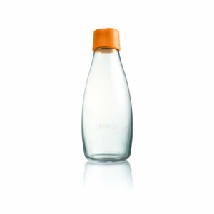 Oranžová skleněná lahev ReTap s doživotní zárukou, 500 ml