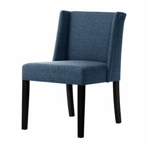 Modrá židle s černými nohami z bukového dřeva Ted Lapidus Maison Zeste