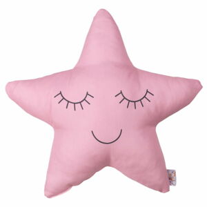 Růžový dětský polštářek s příměsí bavlny Apolena Pillow Toy Star, 35 x 35 cm