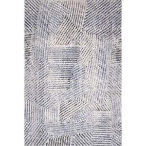 Světle modrý vlněný koberec 160x240 cm Strokes – Agnella