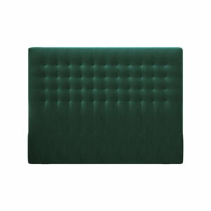 Lahvově zelené čelo postele se sametovým potahem Windsor & Co Sofas Apollo, 200 x 120 cm
