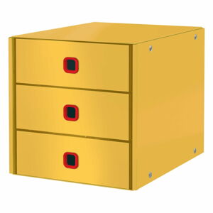 Žlutý zásuvkový box se 3 zásuvkami Leitz Cosy Click & Store