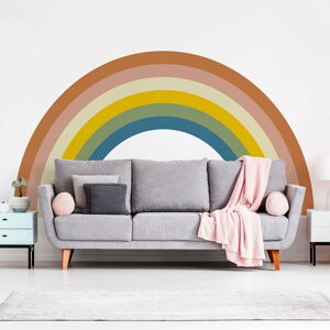 Dětská samolepka na zeď 150x90 cm Pastel Rainbow – Ambiance