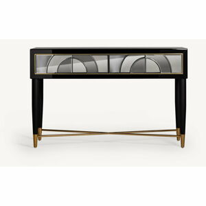 Černý konzolový stolek 42x120 cm Isabella – Burkina
