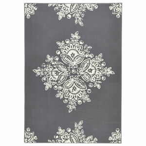 Šedo-bílý koberec Hanse Home Gloria Blossom, 120 x 170 cm