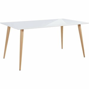 Lesklý bílý jídelní stůl Støraa Canton , 90 x 160 cm