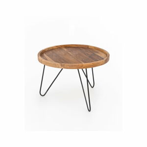Konferenční stolek Index s železnými nohami WOOX LIVING Patricia, ⌀ 65 cm
