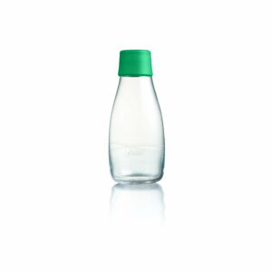 Sytě zelená skleněná lahev ReTap s doživotní zárukou, 300 ml