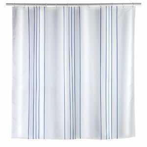 Sprchový závěs Wenko Line Blue, 180 x 200 cm