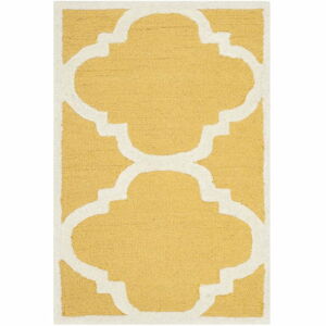 Žlutý vlněný koberec Safavieh Clark, 60 x 91 cm