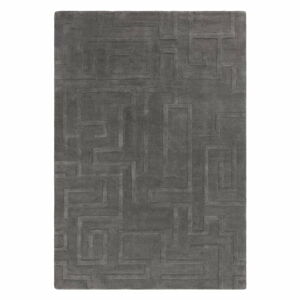 Antracitový vlněný koberec 160x230 cm Maze – Asiatic Carpets