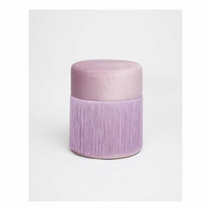 Světle fialový puf se sametovým potahem Velvet Atelier, ø 36 cm