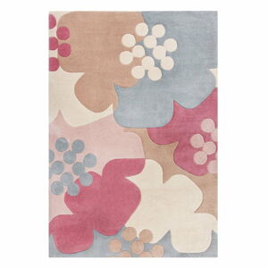 Šedo-růžový koberec Flair Rugs Retro Floral, 160 x 230 cm