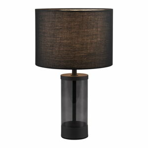 Černá stolní lampa s textilním stínidlem (výška 33,5 cm) Grazia – Trio