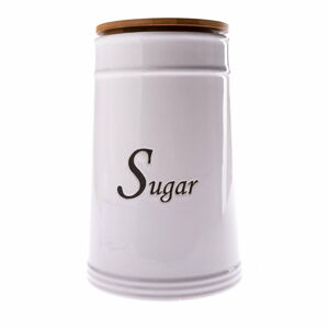 Bílá keramická dóza na cukr Dakls, 2480 ml