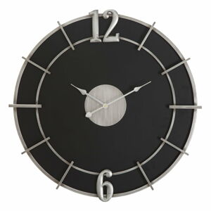 Černé nástěnné hodiny Mauro Ferretti Glam, ø 60 cm