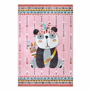 Růžový dětský koberec 120x170 cm Panda – Hanse Home