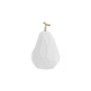 Matně bílá betonová soška PT LIVING Origami Pear