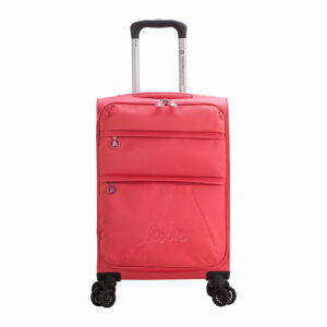Růžové zavazadlo na 4 kolečkách Lulucastagnette Luciana, 71 l