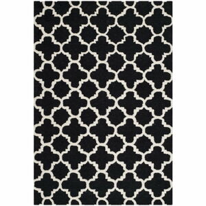 Vlněný koberec Safavieh Bessa Black, 182 x 121 cm