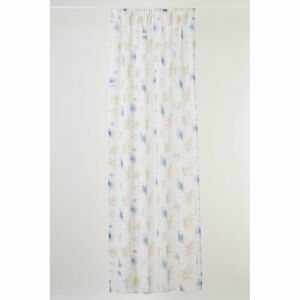 Modro-bílá záclona 140x260 cm Tropical – Mendola Fabrics