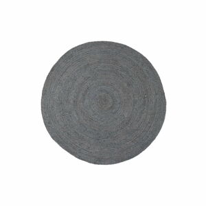 Šedý jutový kulatý koberec ø 150 cm Ross – WOOOD
