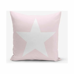 Povlak na polštář s příměsí bavlny Minimalist Cushion Covers Star Pink, 45 x 45 cm