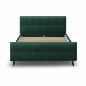 Zelená čalouněná dvoulůžková postel s roštem 140x200 cm Gigi - Micadoni Home