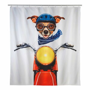 Barevný sprchový závěs Wenko Biker Dog, 180 x 200 cm