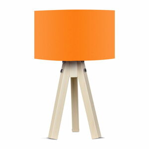 Stolní lampa s oranžovým stínítkem Kate Louise Naturel