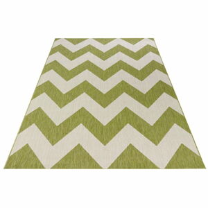 Zelenobílý venkovní koberec Bougari Unique, 80 x 150 cm