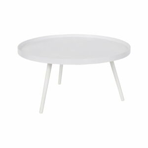 Bílý kulatý konferenční stolek ø 78 cm Mesa – WOOOD