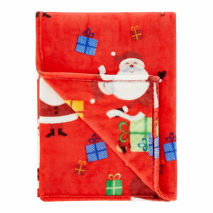 Červená dětská deka 170x130 cm Santa's Christmas Presents - Catherine Lansfield