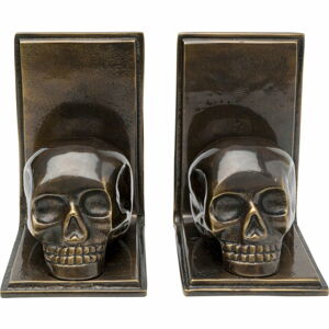 Sada 2 dekorativních zarážek na knihy Kare Design Skull