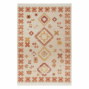 Béžový koberec s podílem recyklované bavlny Nouristan, 160 x 230 cm