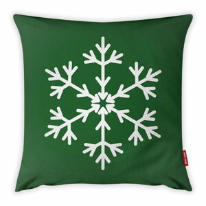 Povlak na polštář Vitaus Christmas Period Green Simple Snowflake, 43 x 43 cm