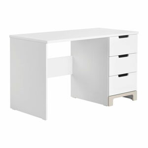 Bílo-šedý psací stůl Pinio Mini, délka 120 cm