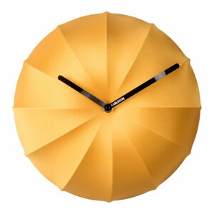 Žluté nástěnné hodiny Karlsson Stretch, ø 40 cm