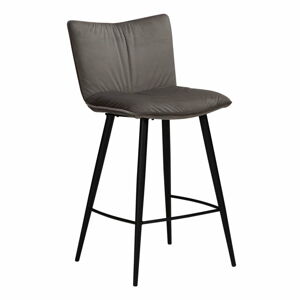 Šedá sametová barová židle DAN-FORM Denmark Join, výška 103 cm