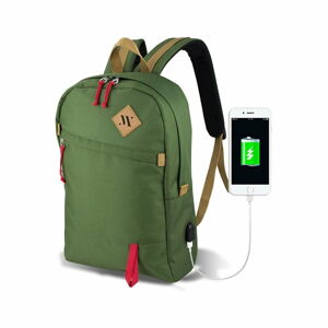 Zelený batoh s USB portem My Valice FREEDOM Smart Bag