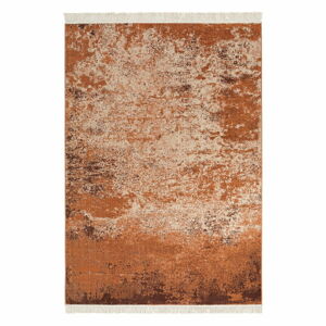 Oranžový koberec s podílem recyklované bavlny Nouristan, 80 x 150 cm