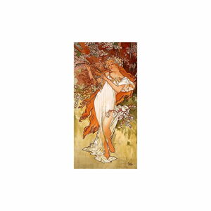 Reprodukce obrazu Alfons Mucha - Spring, 80 x 30 cm