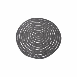 Tmavě šedý kruhový bavlněný koberec LABEL51 Knitted, ⌀ 150 cm