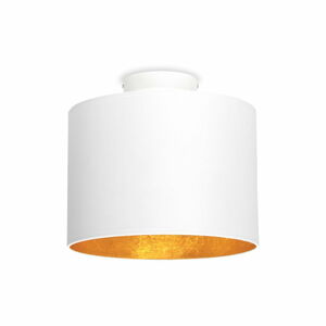 Bílé stropní svítidlo s detailem ve zlaté barvě Sotto Luce MIKA S, ⌀ 25 cm