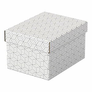 Sada 3 bílých úložných boxů Esselte Home, 20 x 25,5 cm